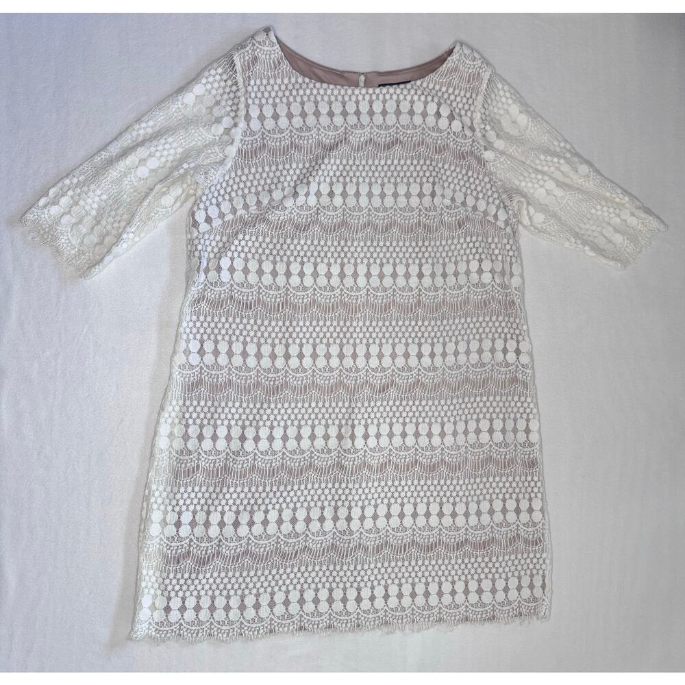 White Lace Modest Plus Size Dress